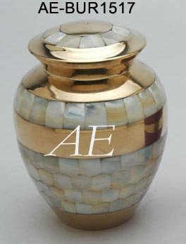 Manufacturers Exporters and Wholesale Suppliers of Mother of Pearl Inlay Brass Pet Urn Mumbai, Maharashtra